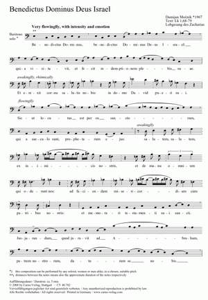 Mocnik: Benedictus Dominus Deus Israel