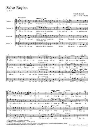 Schubert: Salve Regina in C (D 811; C-Dur)
