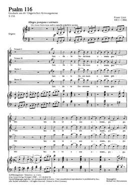 Liszt: Der 116. Psalm (S 156; CDur)