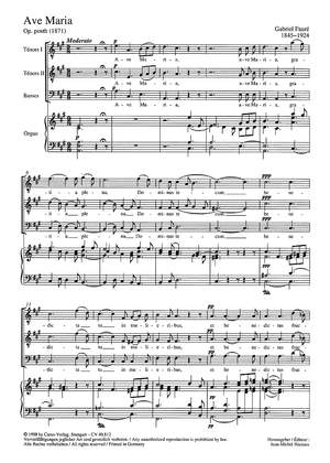 Fauré: Ave Maria in A ( posth.; A-Dur)