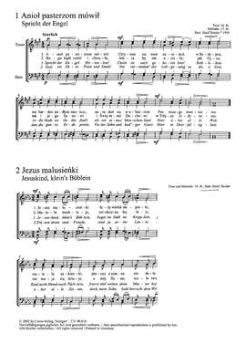 Swider: Zwölf polnische Weihnachtslieder für Männerchor a cappella