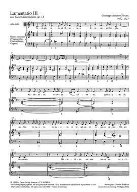 Silvani: Lamentatio III (Op.13)
