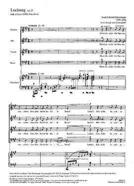 Rheinberger: Lockung (Op.25; ADur)