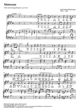 Rheinberger: Memorare (Op.118 no. 2; ADur)