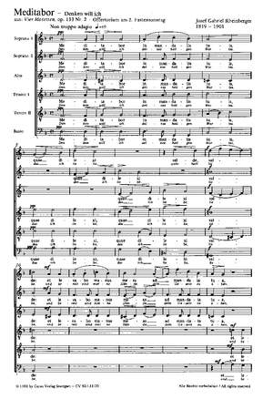 Rheinberger: Meditabor (Denken will ich) (Op.133 no. 2; d-Moll)