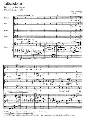 Rheinberger: Tribulationes (Op.140 no. 1; a-Moll)
