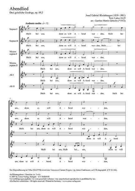 Rheinberger: Abendlied