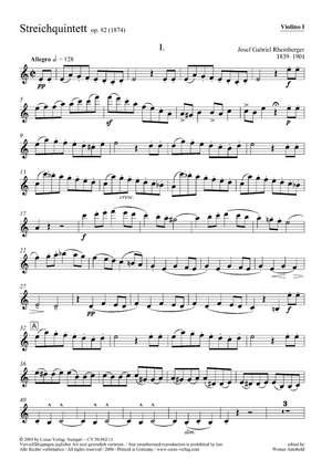 Rheinberger: Streichquintett (Op.82; a-Moll)