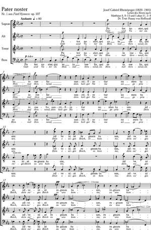 Rheinberger: Pater noster (Gott und Vater) (Op.107 no. 1; Es-Dur)