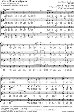 Rheinberger: Salve flores martyrum (Euch Martyrblüten, Gruß und Heil) (Op.107 no. 3)