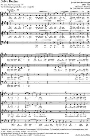 Rheinberger: Salve Regina (Gruß, Himmelskönigin) (Op.107 no. 4; E-Dur)