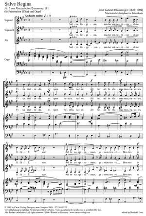 Rheinberger: Salve Regina (Op.171 no. 3; A-Dur)