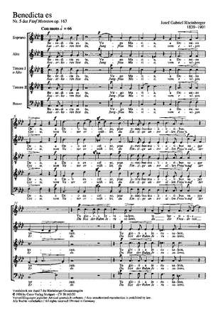 Rheinberger: Benedicta es tu (Auserkoren bist du) (Op.163 no. 5; As-Dur)