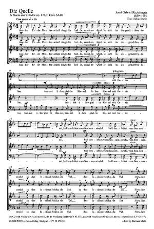 Rheinberger: Die Quelle (Op.170 no. 3; Es-Dur)