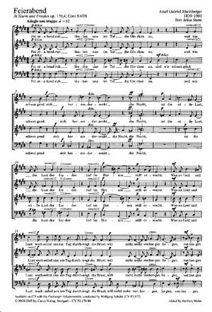Rheinberger: Feierabend (Op.170 no. 4; E-Dur)