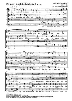 Rheinberger: Dennoch singt die Nachtigall (Op.170 no. 5; a-Moll)