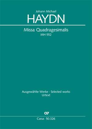 Haydn: Missa Quadragesimalis (MH 552; a-Moll)