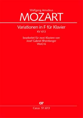 Mozart: Variationen in F (KV 613; FDur)