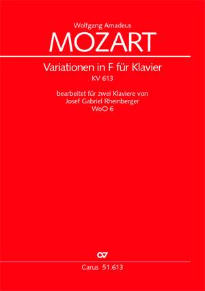 Mozart: Variationen in F (KV 613; FDur)