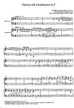 Mozart: Variationen in F (KV 613; F-Dur) Product Image