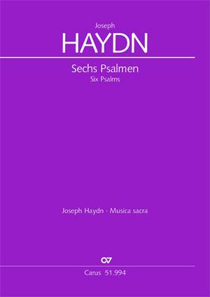 Haydn: Sechs Psalmen Hob. XXIII Anhang