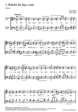 Reger: 20 Responsories (E)