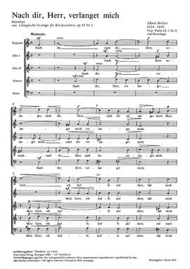 Becker: Nach dir, Herr, verlanget mich (Op.59 no. 1; CDur)