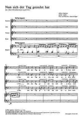 Becker: Nun sich der Tag geendet hat (Op.63 no. 1; gMoll)