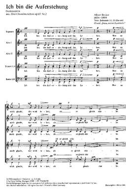 Becker: Ich bin die Auferstehung (Op.67 no. 2; CDur)