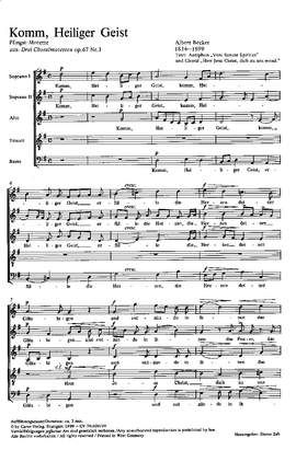 Becker: Komm, Heiliger Geist (Op.67 no. 3; GDur)