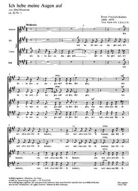 Richter: Ich hebe meine Augen auf (Op.22 no. 1; ADur)