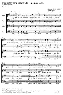 Richter: Wer unter dem Schirm des Höchsten (Op.22 no. 3; EDur)
