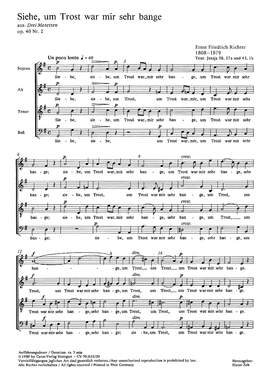 Richter: Siehe, um Trost war mir sehr bange (Op.40 no. 2; GDur)