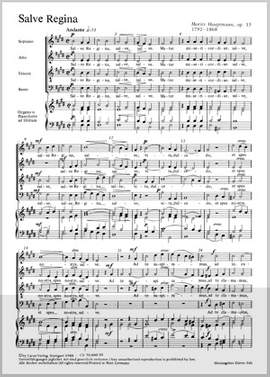 Hauptmann: Salve Regina (Op.13; EDur)