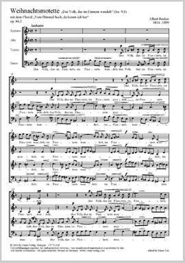 Becker: Weihnachtsmotette (Op.84,2; DDur)