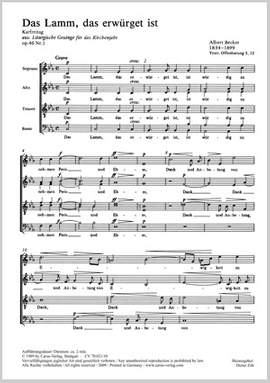 Becker: Das Lamm, das erwürget ist; Kyrie
