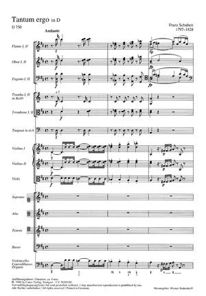 Schubert: Tantum ergo in D (D 750; D-Dur)