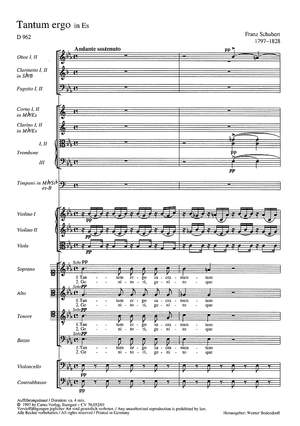 Schubert: Tantum ergo in Es (D 962; Es-Dur)