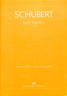 Schubert: Salve Regina in F (D 223; FDur)