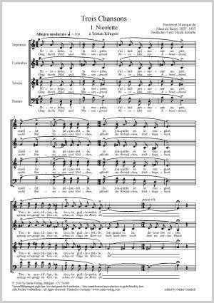 Ravel: Trois chansons