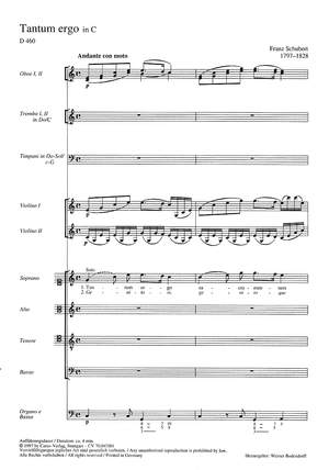 Schubert: Tantum ergo in C (D 460; C-Dur)