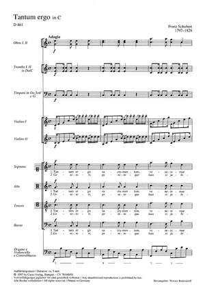 Schubert: Tantum ergo in C (D 461; C-Dur)