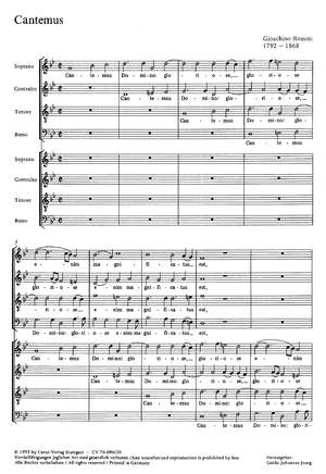 Rossini: Cantemus Domino (g-Moll)