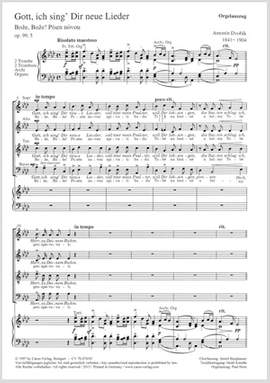 Dvorák: Gott, ich sing' Dir neue Lieder (Op.99 no. 5; AsDur)