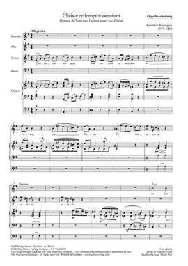 Rosengart: Christe redemptor omnium