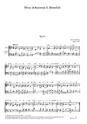 Halmos: Missa in honorem S. Benedicti (EsDur)