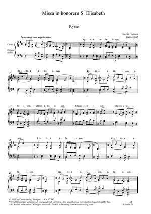 Halmos: Missa in honorem S. Elisabeth (eMoll)