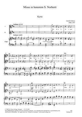 Halmos: Missa in honorem S. Norberti (DDur)