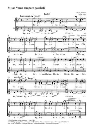 Halmos: Missa Verna tempore paschali (BDur)
