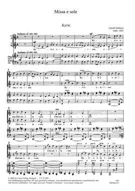 Halmos: Missa e sole (dMoll)